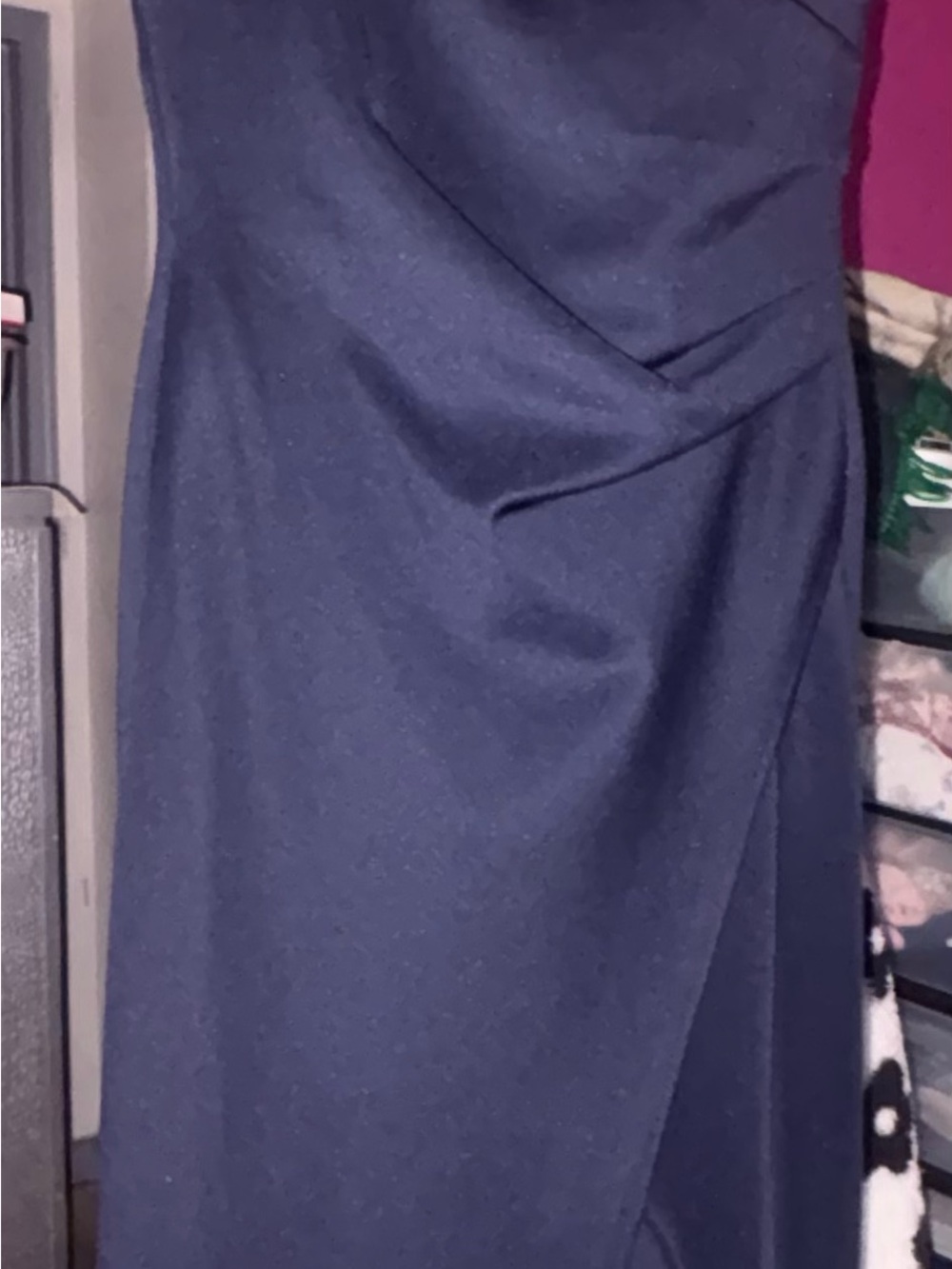 MSK Navy Draped Maxi Dress